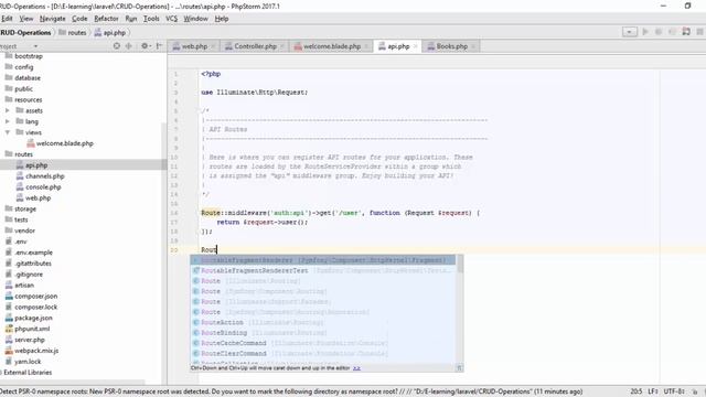 Laravel CRUD (create retrieve update delete) with jQuery Ajax MySQL PhpStorm смотреть онлайн