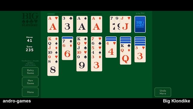 Big Klondike (by Subsoap.com) - free offline classic solitaire card game for Android - gameplay. смотреть онлайн