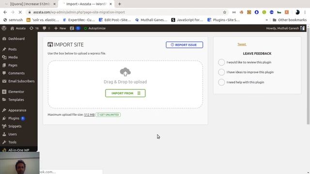 All in one wordpress migration increase upload limit to 1 Terabyte смотреть онлайн