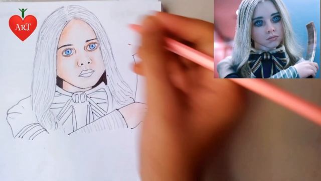 Psycho robot Megan sketch drawing || easy draw step by step || I love art смотреть онлайн