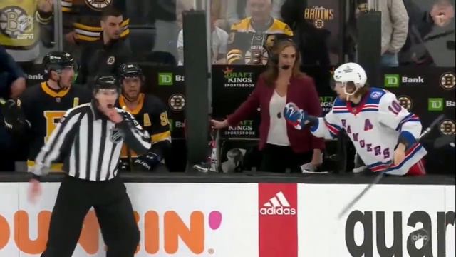 Panarin throws his glove at brad Marchand смотреть онлайн