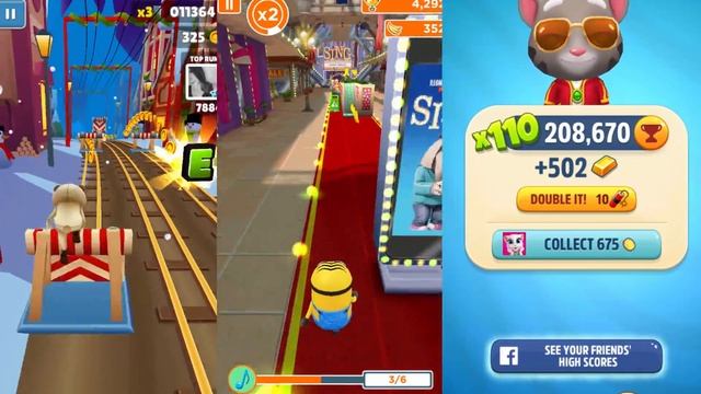 ИГРА Говорящий Том Subway Surf Миньоны Встреча Говорящих Друзей #Котики Часть 78 смотреть онлайн