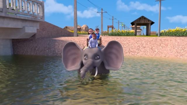 Hera Hera Sathi Kati Thulo Hathi | Nepali Elephant Song | Ribu Rhymes смотреть онлайн