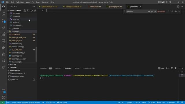 #02 Setting up Prettier & ESLint - Let's Recreate Bruno Simon's Portfolio Using React Three Fiber! смотреть онлайн