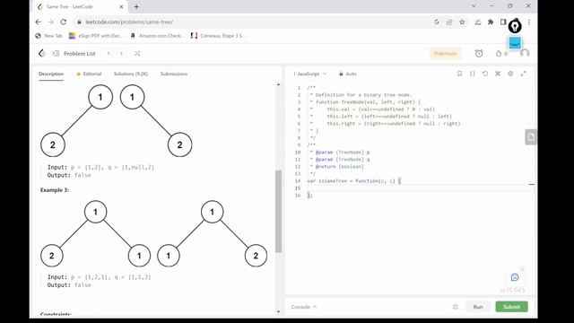 Same Tree - Leetcode 100 - JavaScript смотреть онлайн