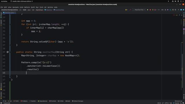 Max Character Interview Question in Java смотреть онлайн