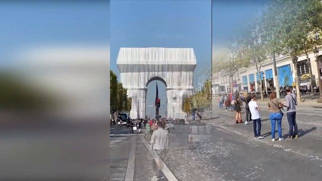 Обёрнутая триумфальная арка. Париж. Франция. Путешествие по Европе смотреть онлайн