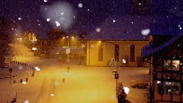 Успокаивающий зимний вечер - мягкий снежок и потрескивающий огонь смотреть онлайн