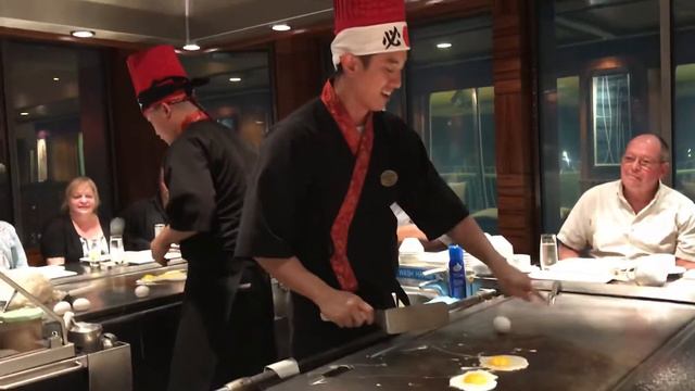 Теппаньяки Японский (2)Ресторан на Круизном Корабле Norwegian Gem. Карибское Море. 17 февраля 2020 смотреть онлайн