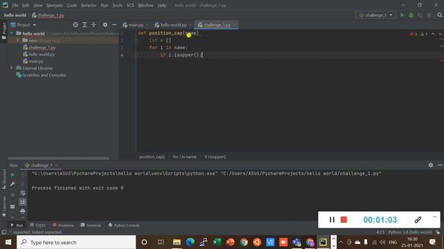 Python - To get the position of capital letters in a string without using enumerate смотреть онлайн