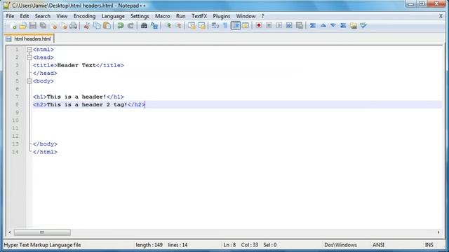 HTML Tutorial 5 - Header Text смотреть онлайн