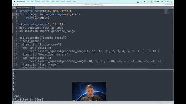 Codewars (Python?) | Generate range of integers | kyu8 смотреть онлайн