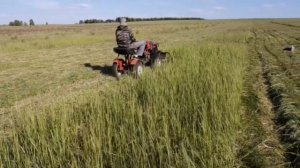 ПЕРЕДЕЛАННАЯ МОДЕРНИЗИРОВАННАЯ  трехдисковая косилка ЗАРЯ для тяжелого мотоблока.