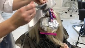 АирТач, переход из блонда в растяжку. Розовый блонд.