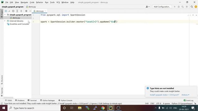 How to Create Simple PySpark Program using PyCharm | in Tamil(தமிழ்) | DataMaking | DM | Data Makin смотреть онлайн