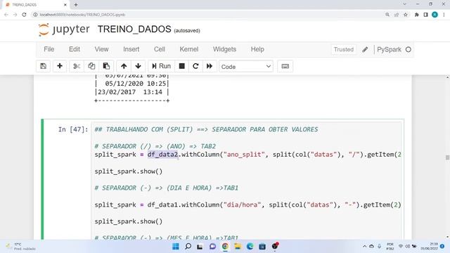 10 - (SPLIT) - SEPARANDO POR DELIMITADOR - (BIG DATA - PYSPARK) смотреть онлайн