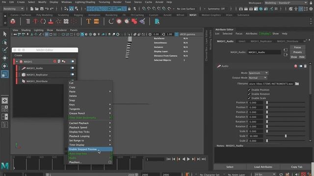 MASH Audio Node - Maya Tutorial смотреть онлайн