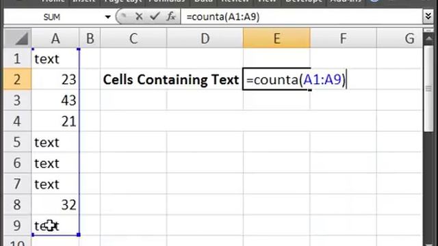 Count Cells That Only Contain Text in Microsoft Excel смотреть онлайн