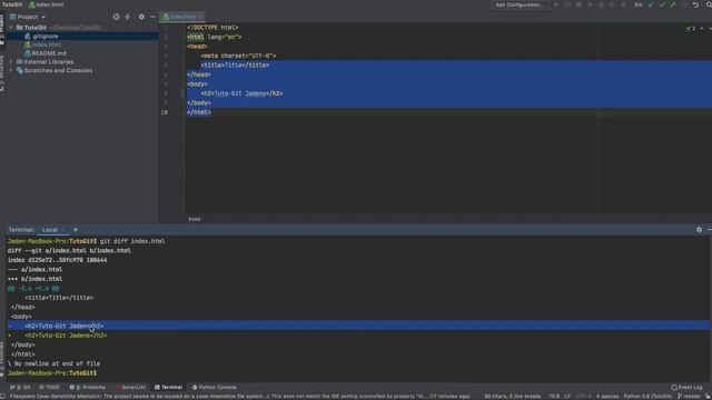 GIT - Diff | Practical explanation смотреть онлайн