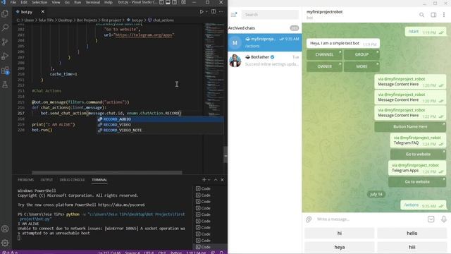 #17 Chat Actions | Learn Pyrogram | How To Code A Telegram Bot смотреть онлайн