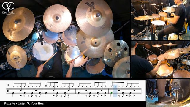 Listen To Your Heart - Roxette / Drum Cover By CYC ( @cycdrumusic ) Score & Sheet Music