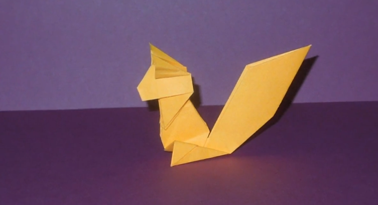 Как сделать белку из бумаги. Оригами белка.mp4 смотреть онлайн