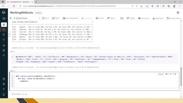 Replacing multiple words in a single column based on a list of values in PySpark |Realtime scenari смотреть онлайн