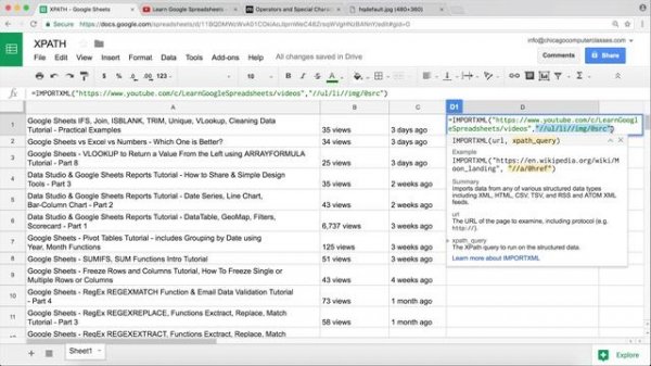 XPath query, IMPORTXML & Google Sheets - Advanced Tutorial