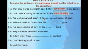 Spotlight 8. Module 7 c. Modal verbs (part 2)