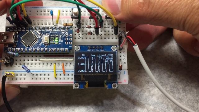 Arduino oscilloscope build on breadboard смотреть онлайн