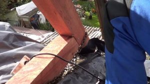 Монтаж стропил на крыше немецкого дома.