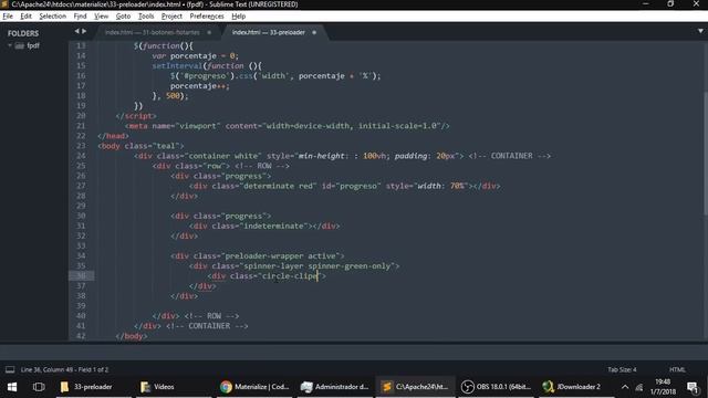 33 - Precargadores (Preloader) [Materialize CSS] смотреть онлайн