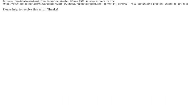 unable to get local issuer certificate" in REDHAT смотреть онлайн