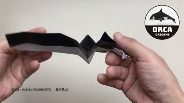 「折り紙」シャチ(Orca origami)の折り方