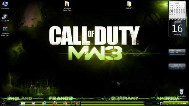 Windows 7 theme Call of Duty Modern Warfare 3 смотреть онлайн