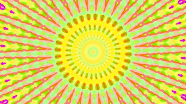 Colorful Psychedelic Trippy Groovy Mandala Digital Abstract Animation, Cheerful Piano Music смотреть онлайн
