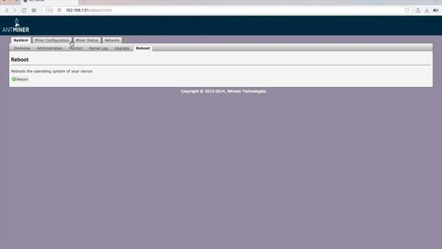Подробная настройка ANTMINER S9 13,5Th/s (2/2)