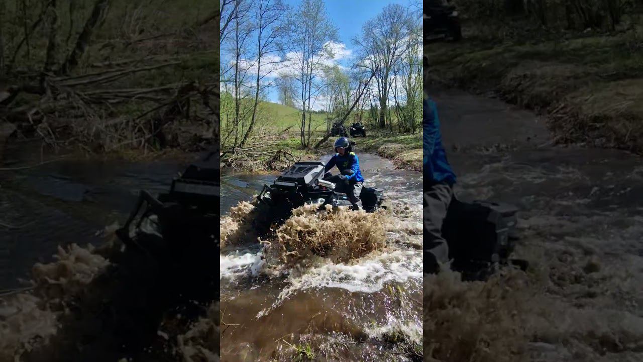 в брод на cfmoto cforce 800  #cfmoto #квадроцикл #весело #покатушки #atv #shorts