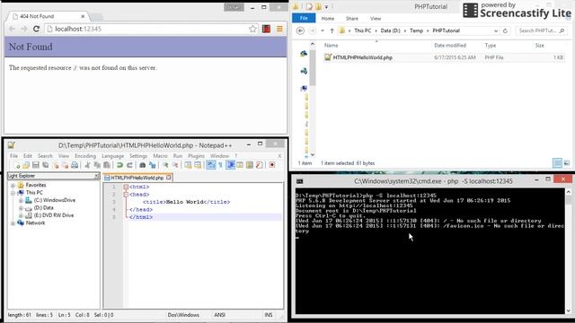 PHP HTML Tutorial | Belajar pemrograman | Hello World смотреть онлайн