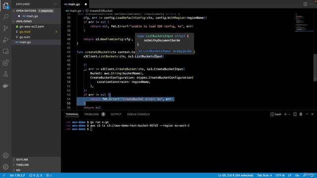 5. Golang: Uploading a file to s3 with the go-aws-sdk смотреть онлайн