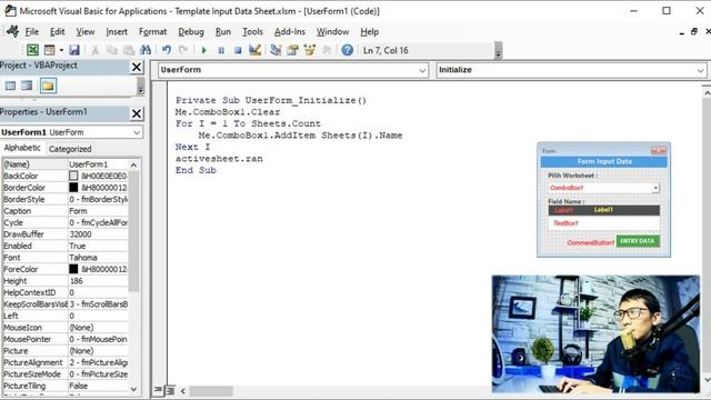 UserForm input data ke dalam sheet yang dipilih di ComboBox VBA Excel смотреть онлайн