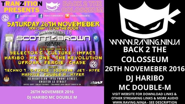 TZN Back 2 The Colosseum 26-11-2016 Dj Haribo Mc Double M happy hardcore bouncy techno rave trance смотреть онлайн
