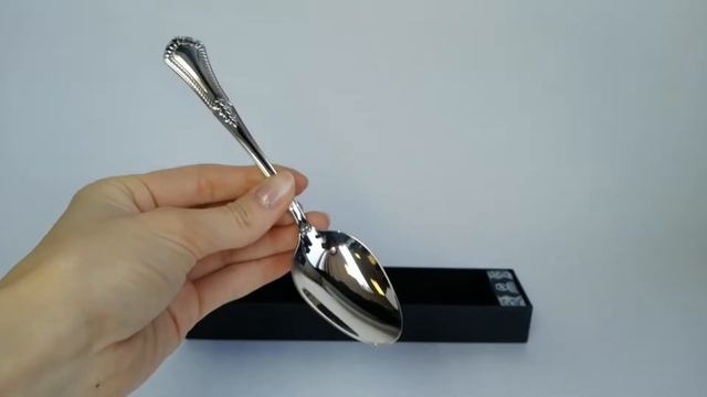 Серебряная десертная ложка «Фаворит» 045ЛЖ02801 смотреть онлайн