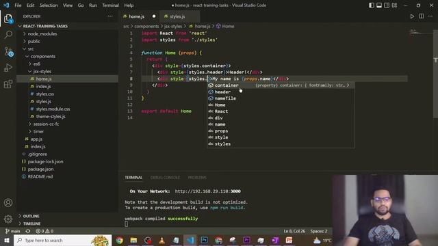 ReactJS: Day- 5 | JSX and Styling in React | Inline Styles, Plain CSS, CSS Modules, CSS in JS Files смотреть онлайн