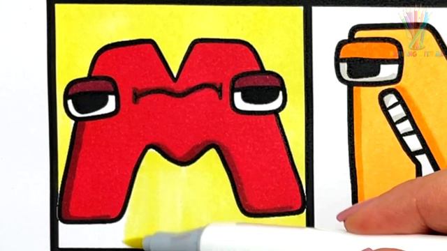 Alphabet Lore Coloring Pages / How to color Alphabet Lore M, N, O, P, Q, R / [NCS Release] смотреть онлайн