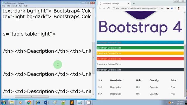 BOOTSTRAP 4 TUTORIAL FOR BEGINNERS PART 2 (TABLE DESIGN) смотреть онлайн