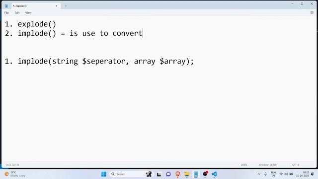 Exploring PHP's Implode() and Explode() Methods in hindi | Sadiq Sir смотреть онлайн