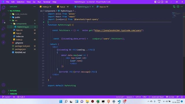 ReactQuery v4 Tanstack Query API fetching - Loading state error fix | Part 8 смотреть онлайн