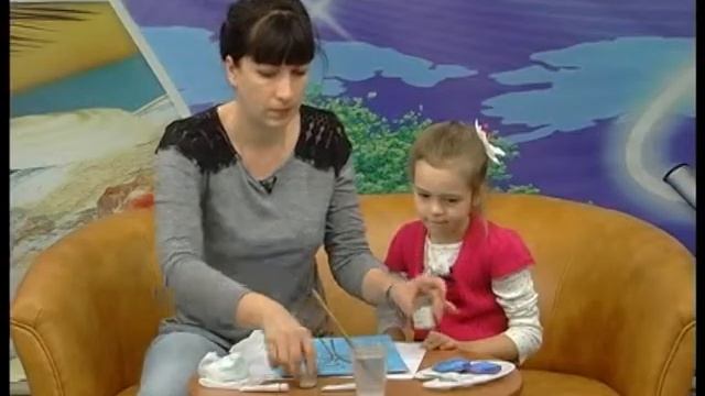 Панно дерево, листья из отпечатков пальцев смотреть онлайн