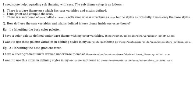 Drupal: Use sass variable and mixins from base theme in sub theme смотреть онлайн